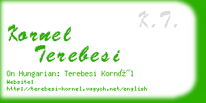 kornel terebesi business card